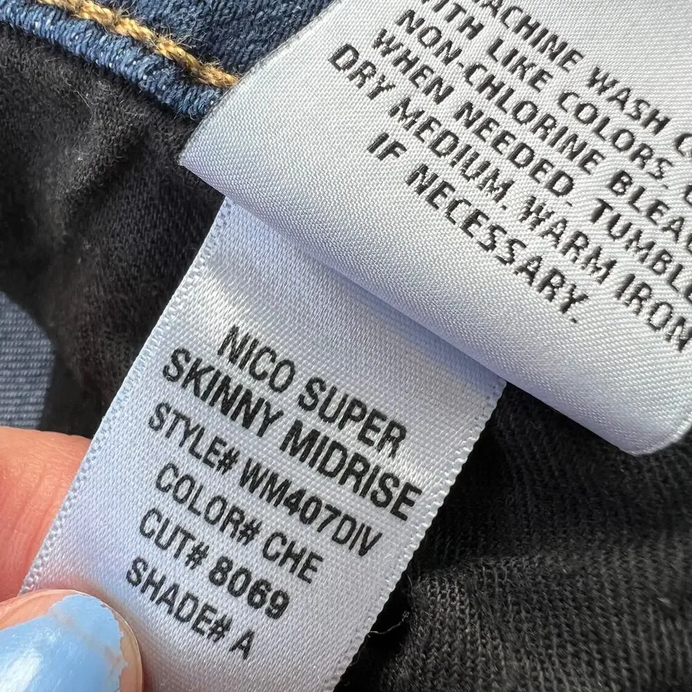 Hudson Nico Super Skinny Midrise Jeans Dark Wash